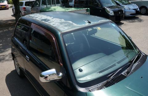 L700ミラジーノのルーフクリア剥げを痛車方式で隠そう 痛車プリントギルド ノーマルステッカー 水貼り用 フィルムラミ加工のレビュー ジグソー レビューメディア