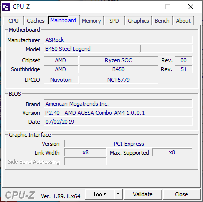 CPU-Z : Mainboard