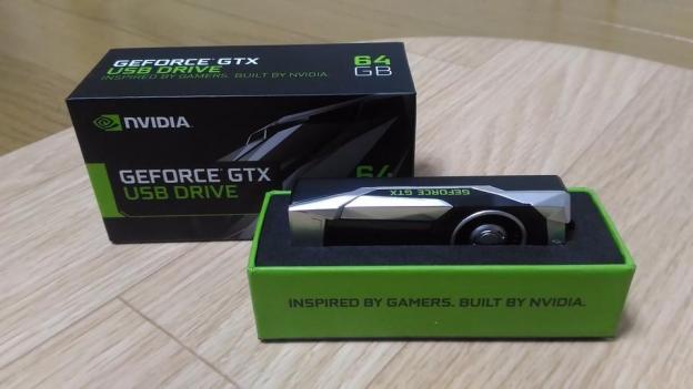 イベントで勝ち取ったGeForceのグラフィックカード型のUSBメモリ(；=ﾟωﾟ)=３３３ nVIDIA GeForceGTX USB Driveのレビュー | レビューメディア