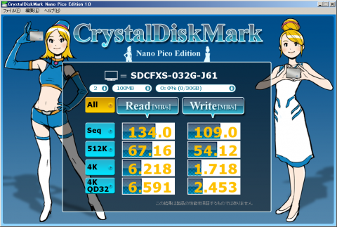 Crystal Disk Mark Nano Pico Edition