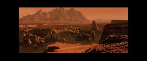 火星の雄大な風景