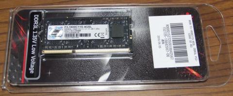 G.SKILL F3-1600C11S-4GSL (SODIMM DDR3L PC3L-12800 4GB)