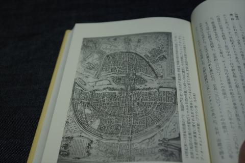 中世のパリ市街図、やはりセーヌ川の中州が中心地