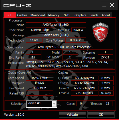CPU-Z 1600