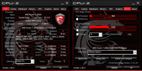 CPU-Z 1800X 8C8T