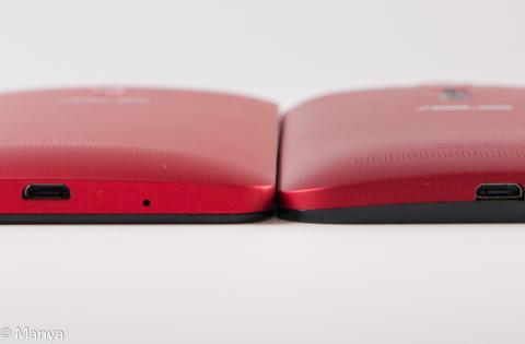 左：ZenFone5　右：ZenFone2 Lazer