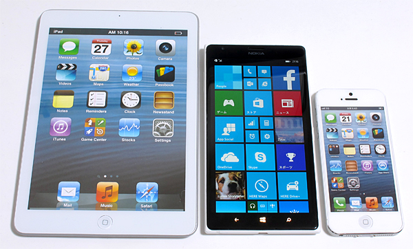 iPad miniとiPhone5と比較