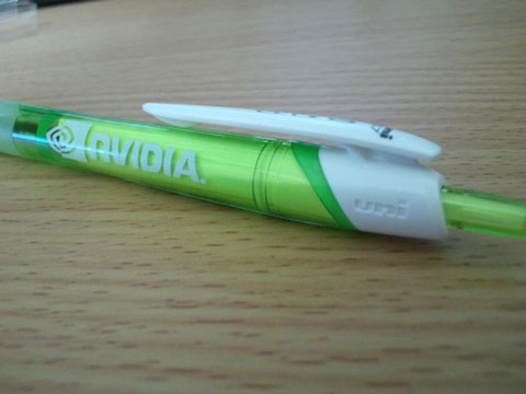 NVIDIAのロゴが入ったボールペンです