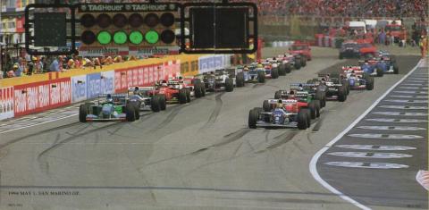 運命の1994/05/01、San Marino。Sennaはこのグリーンシグナルから再び還ることはなかった。