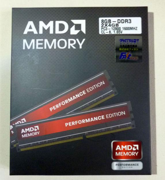 一応「AMD MEMORY」と大書されているが、製造はPatriot
