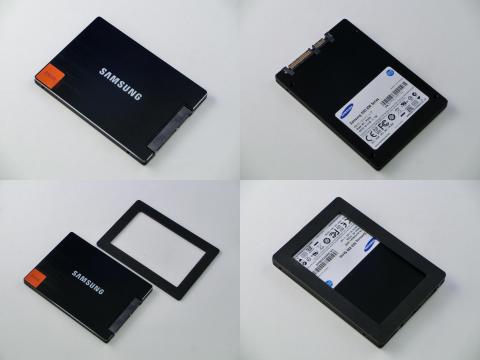 SSD本体と厚み調整用スペーサー