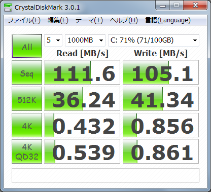 CrystalDiskMark3.0.1