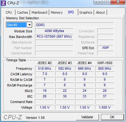 CFDメモリの諸元(CPU-Z)