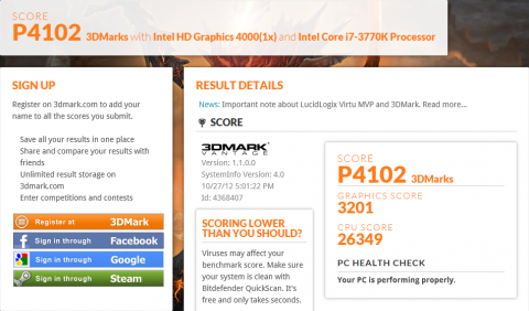 Core i7-3770K HD Graphics 4000