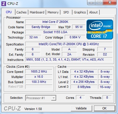 CPU-Z起動してみます