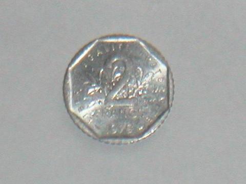 ２フラン硬貨