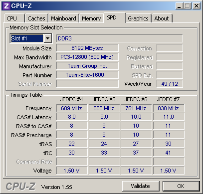 CPU-Zで読み取った情報
