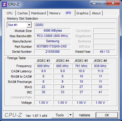 CPU-Z Memory SPD