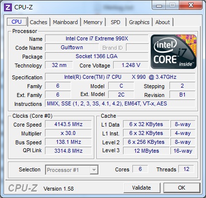 OC/負荷時CPU-Z