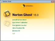 メニューから「Install Norton Ghost」をクリックして「Norton Ghost 15.0」をインストールする