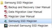 スタートメニューに作成された「Samsung SSD Magician」