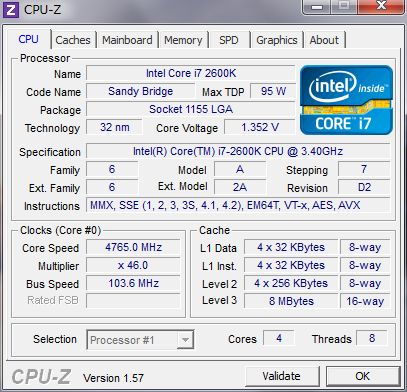 CPU-Z 4765.0MHz