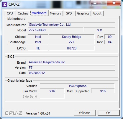 CPU-Zの表示