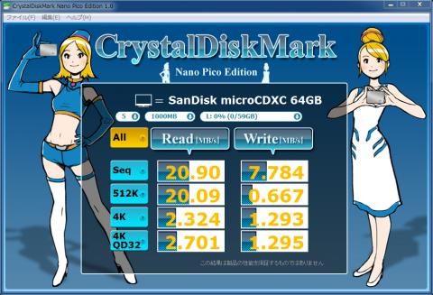 SanDisk microSDXC 64GB UHS-1非対応リーダー