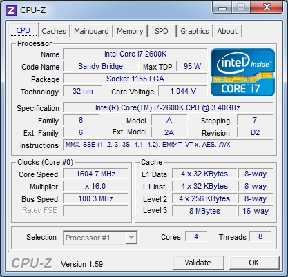 CPU-Z　CPUタブ