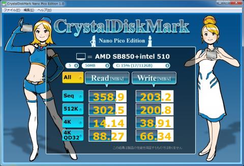 AMD SB850+intel 510 50MB
