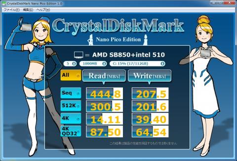 AMD SB850+intel 510 1000MB