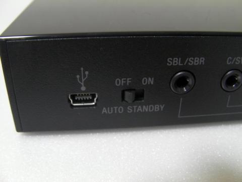 USB端子、オートスタンバイ切替スイッチ