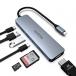 【Amazon限定ブランド 】HOPDAY 7 in 1 USB ハブ USB Cアダプター 4K HDMI出力/100W PD出力 /2ポートUSB 3.0/USB C 3.0ポート/SD/TF カードリーダー 、対応 MacBook/iMac Pro/Mac Mini/Pro/ Surface Pro/Dell/HPほとんどのモデルに適用