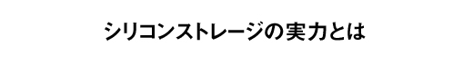 シリコンストレージの実力とは