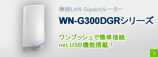 無線LAN Gigabitルーター 「WN-G300DGRシリーズ」
