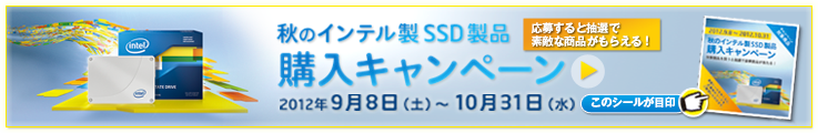 秋のインテル製品SSD購入キャンペーン