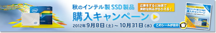 秋のインテル製品SSD購入キャンペーン