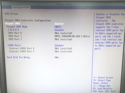 Configuration(Sata Drives)