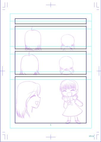 実際にコマ割りし終わったところ