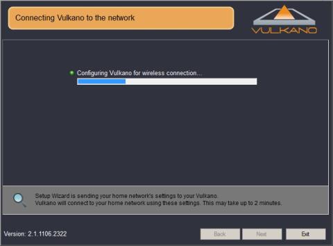 ワイヤレスネットワークの設定をしているところです。