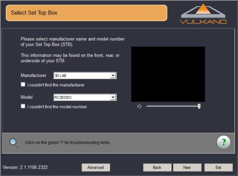 機器が見つかると、リモコンの設定画面になります。