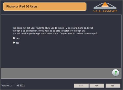 インターネット経由でアクセスする場合には、ここでYESを選択してNEXTをクリックします。