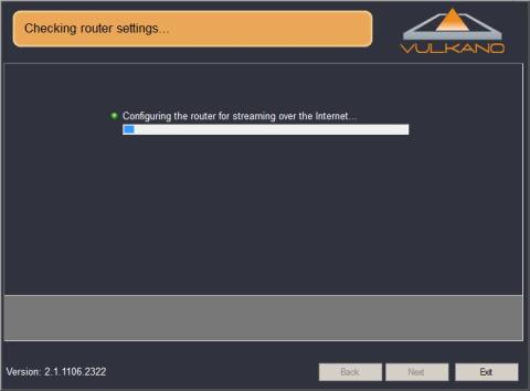 設定ツールの画面に戻り、Testをクリックすると確認が開始されます。