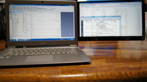 2画面でのコーディング