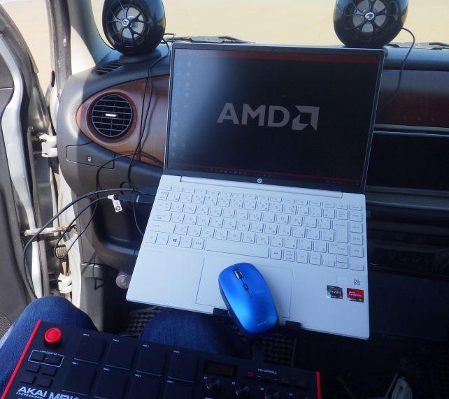 こんな感じで、助手席にセットアップ