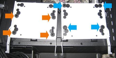 ゴム製のワッシャで振動