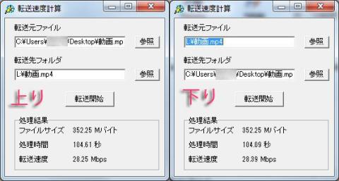 WN-AG300EA 転送速度結果(5GHz)