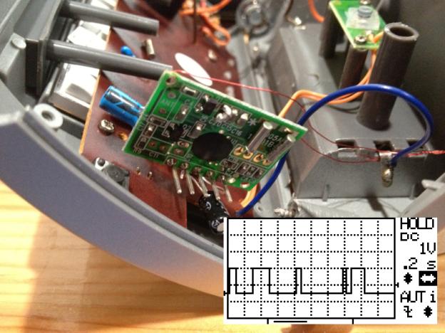画像左側から順にBAND、TCO、Vcc、PON、GNDらしい...。