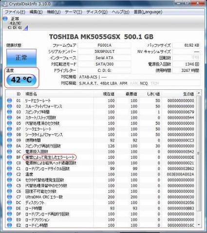 内蔵HDD(500GB)