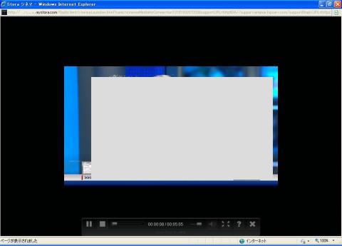 20MB程度のFLV動画が再生された